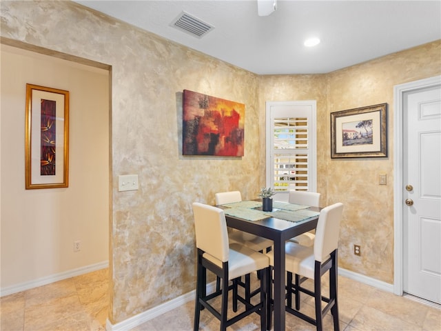 view of dining room