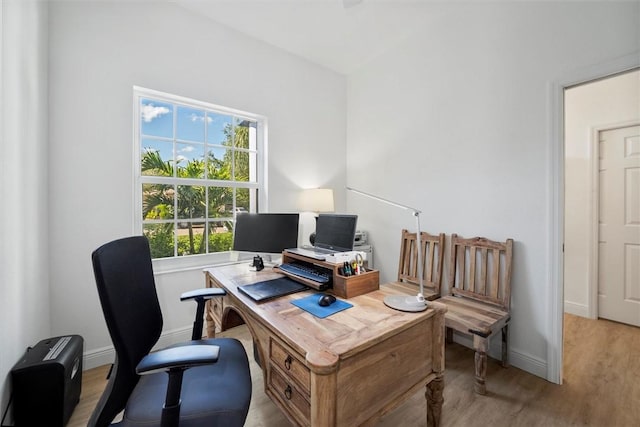 3612 2nd St SW, Vero Beach, FL 32968 - office area with wood finished floors and baseboards
