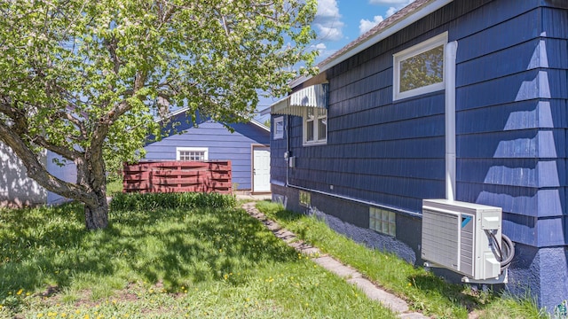 view of yard featuring ac unit