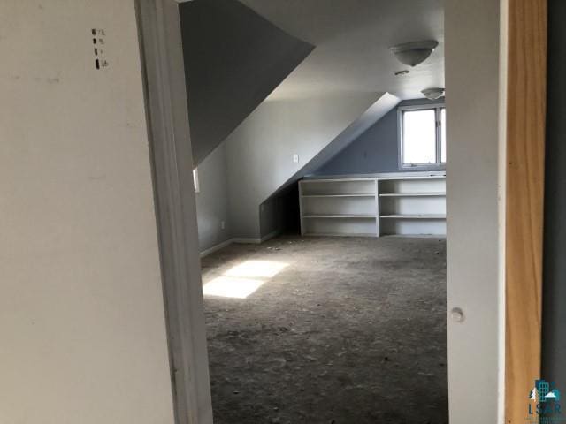 bonus room with carpet flooring