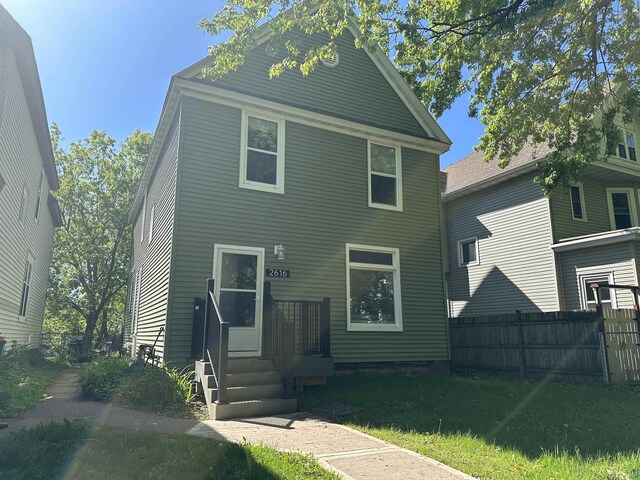 exterior space with a front yard