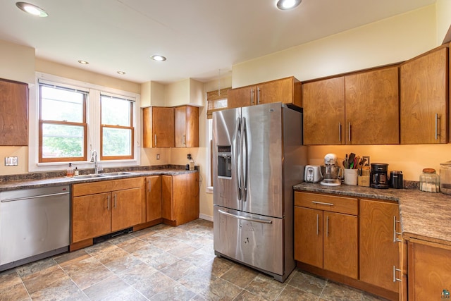 kitchen featuring sink and appliances with stainless steel finishes