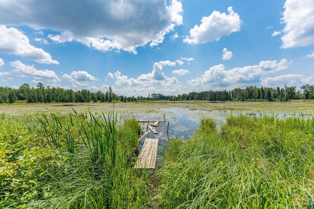 water view with a boat dock