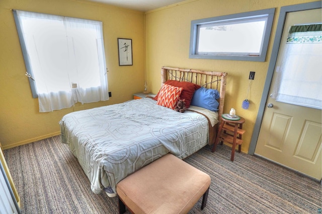 bedroom with carpet floors