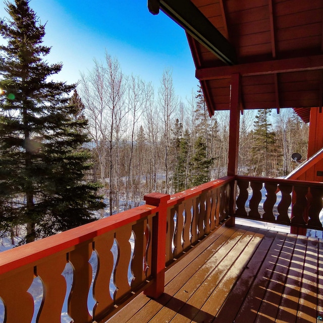 view of wooden terrace