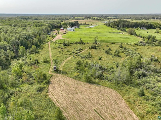 bird's eye view featuring a rural view