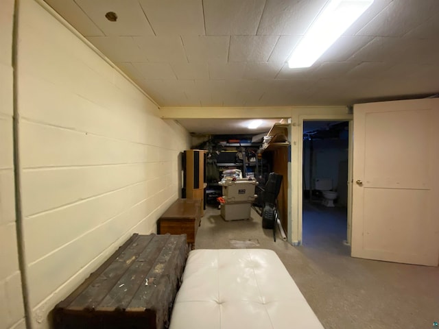 view of basement