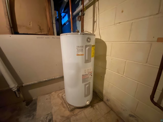 utilities featuring electric water heater