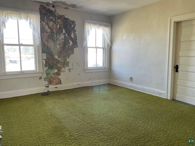 unfurnished room featuring carpet