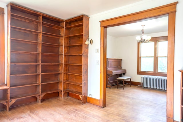 interior space with radiator heating unit