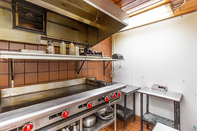 kitchen with tile patterned floors