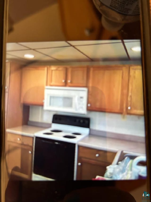 kitchen featuring white appliances