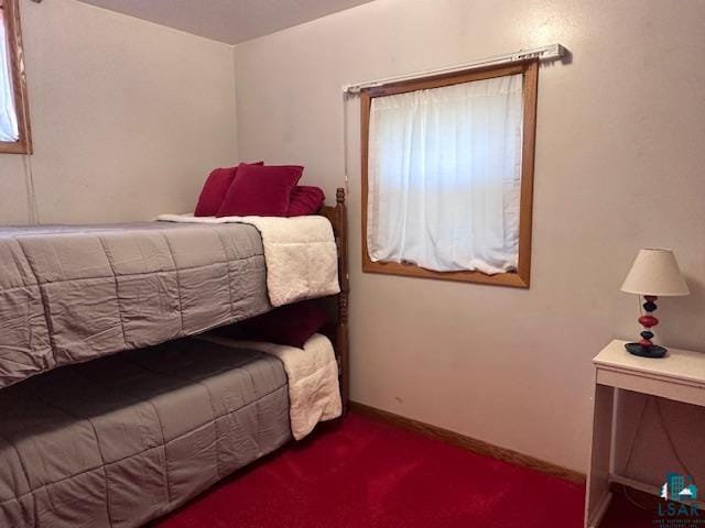 view of carpeted bedroom