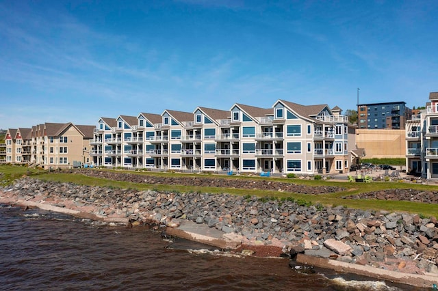 view of property featuring a water view