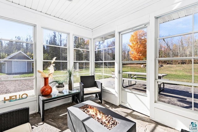 sunroom / solarium with plenty of natural light