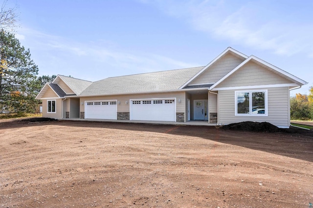 view of front of house featuring a garage