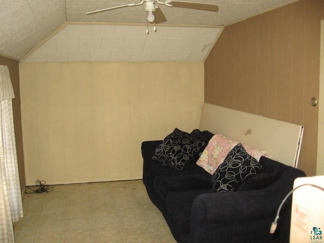 21 White St, Ely, MN 55731 - sitting room featuring ceiling fan and vaulted ceiling