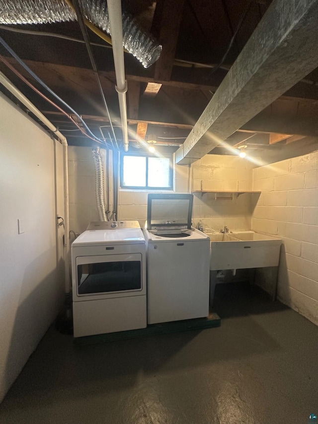 laundry room with separate washer and dryer