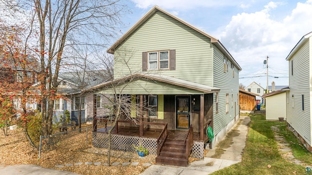 view of front property with a porch