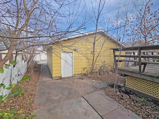 view of outbuilding