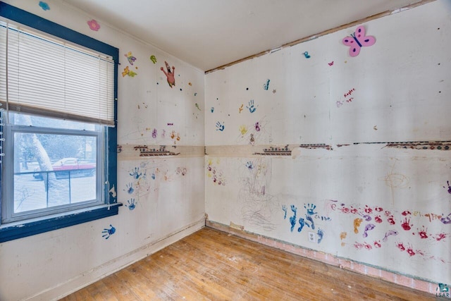 empty room featuring light hardwood / wood-style floors