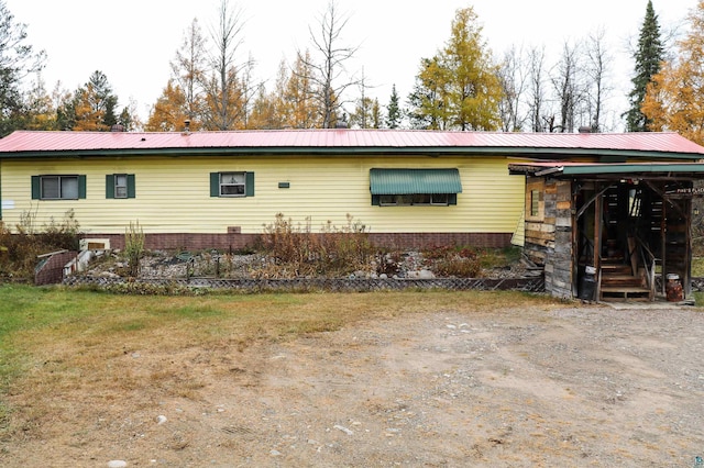 view of back of property