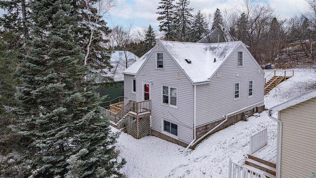 view of snowy exterior