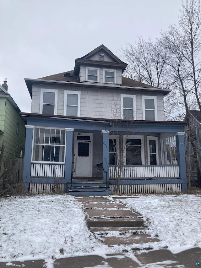 view of front of home featuring a porch