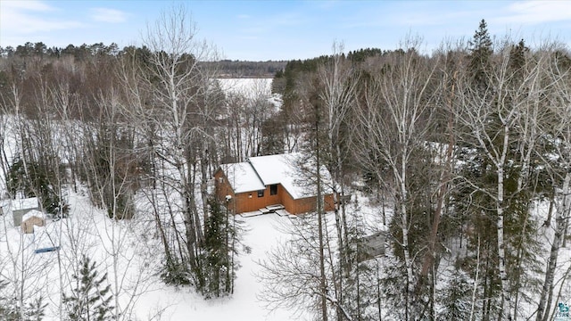 view of snowy aerial view