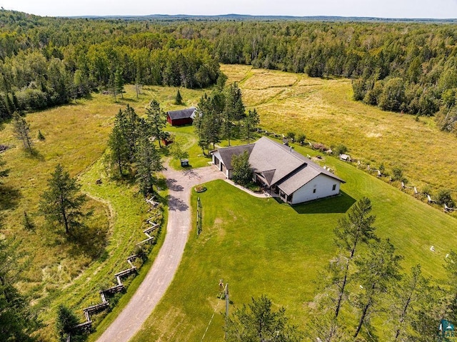 drone / aerial view featuring a rural view