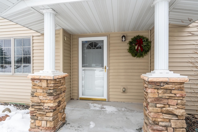 view of doorway to property