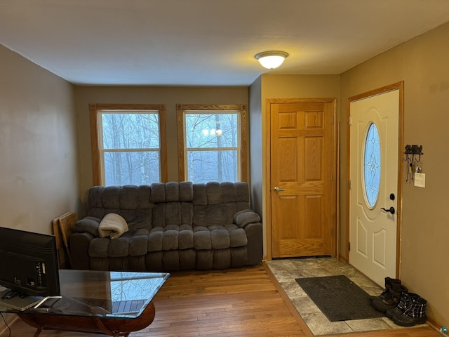 entryway featuring light wood-type flooring