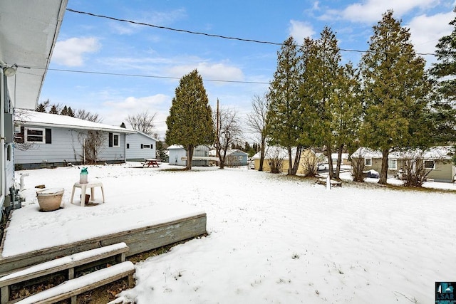 view of snowy yard