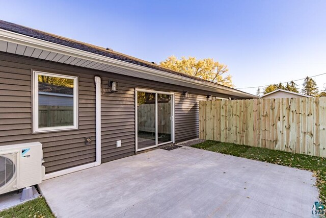 view of patio featuring ac unit