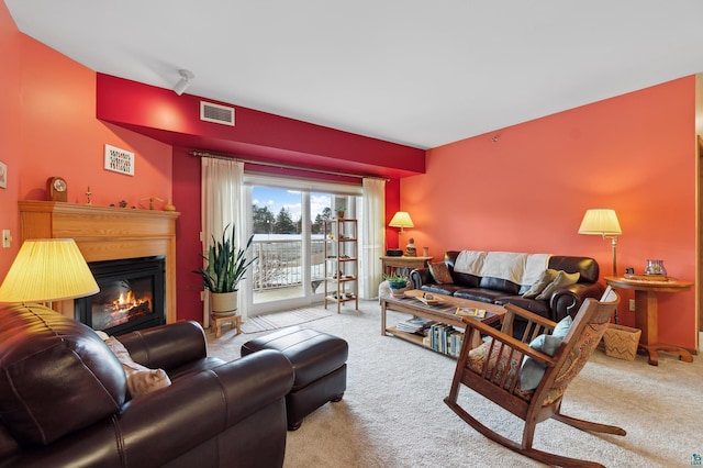 view of carpeted living room