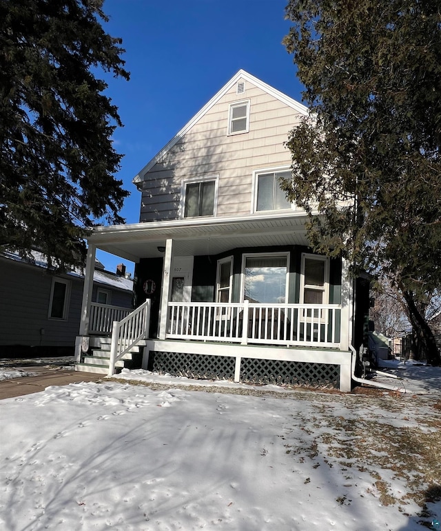 view of front of house with covered porch