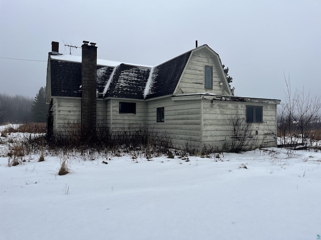 view of snowy exterior