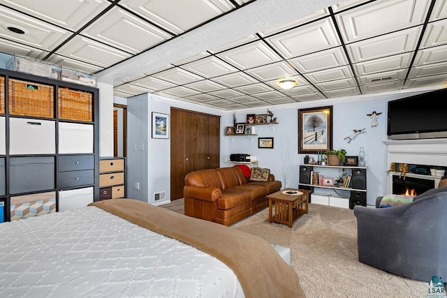 view of carpeted bedroom