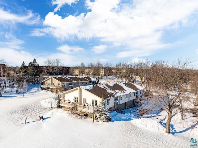 view of snowy aerial view