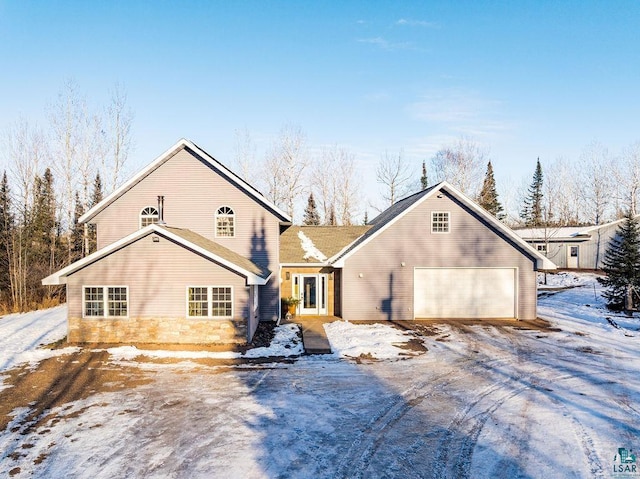 view of property with a garage