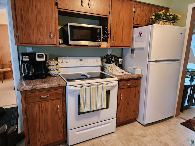 kitchen with white appliances