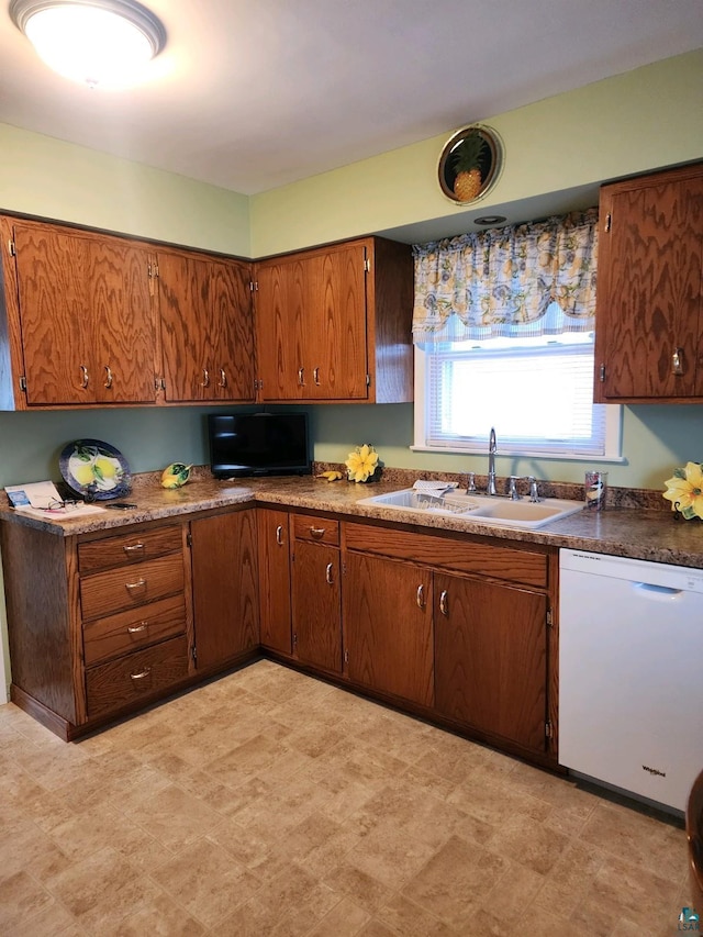 kitchen featuring sink and dishwasher