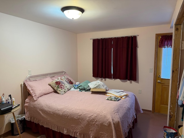 bedroom with carpet