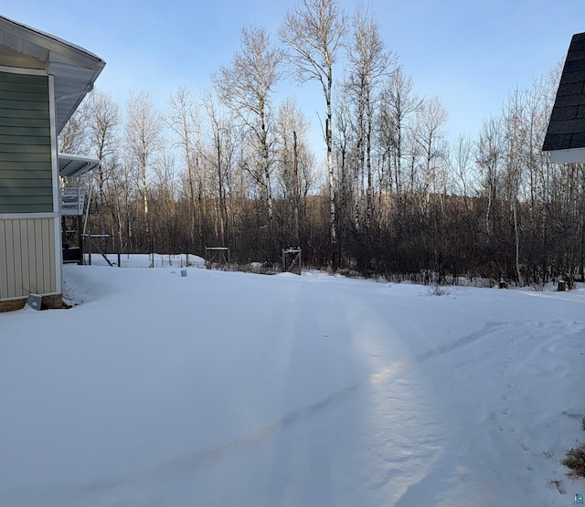 view of snowy yard