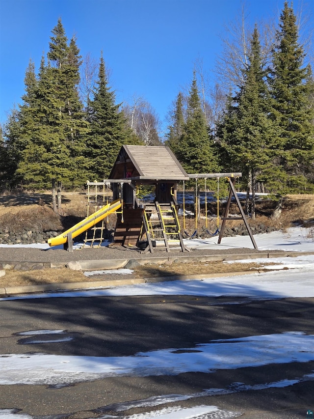 view of jungle gym