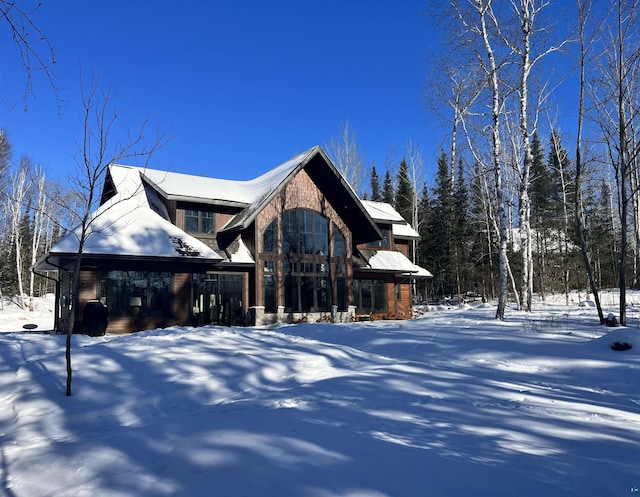 view of snowy exterior