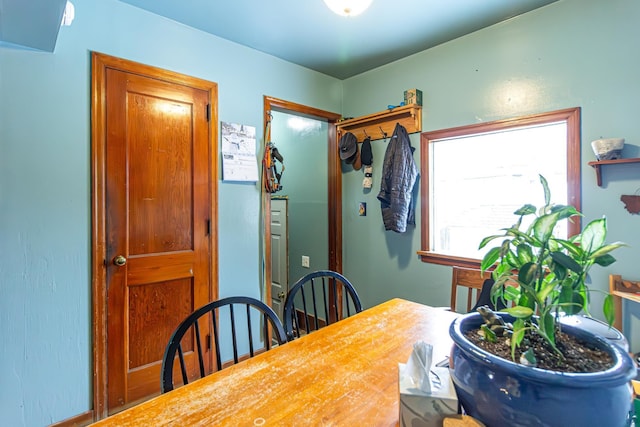 view of dining room