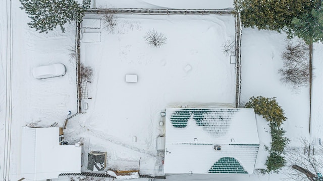 view of snowy aerial view