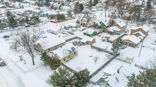 view of snowy aerial view