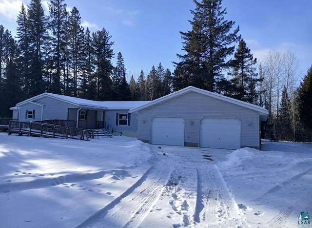 ranch-style house with a garage